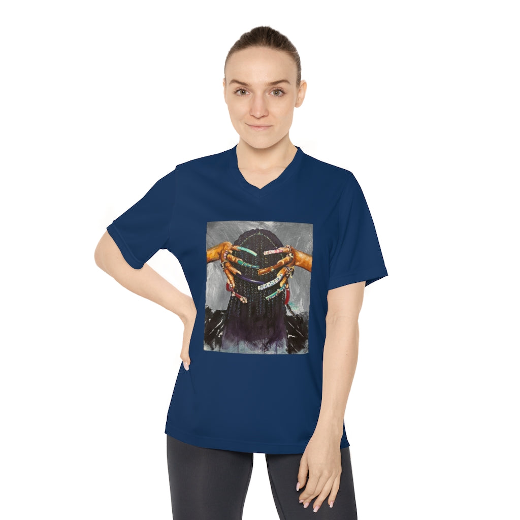 Naturally the Culture I Women's Performance V-Neck T-Shirt