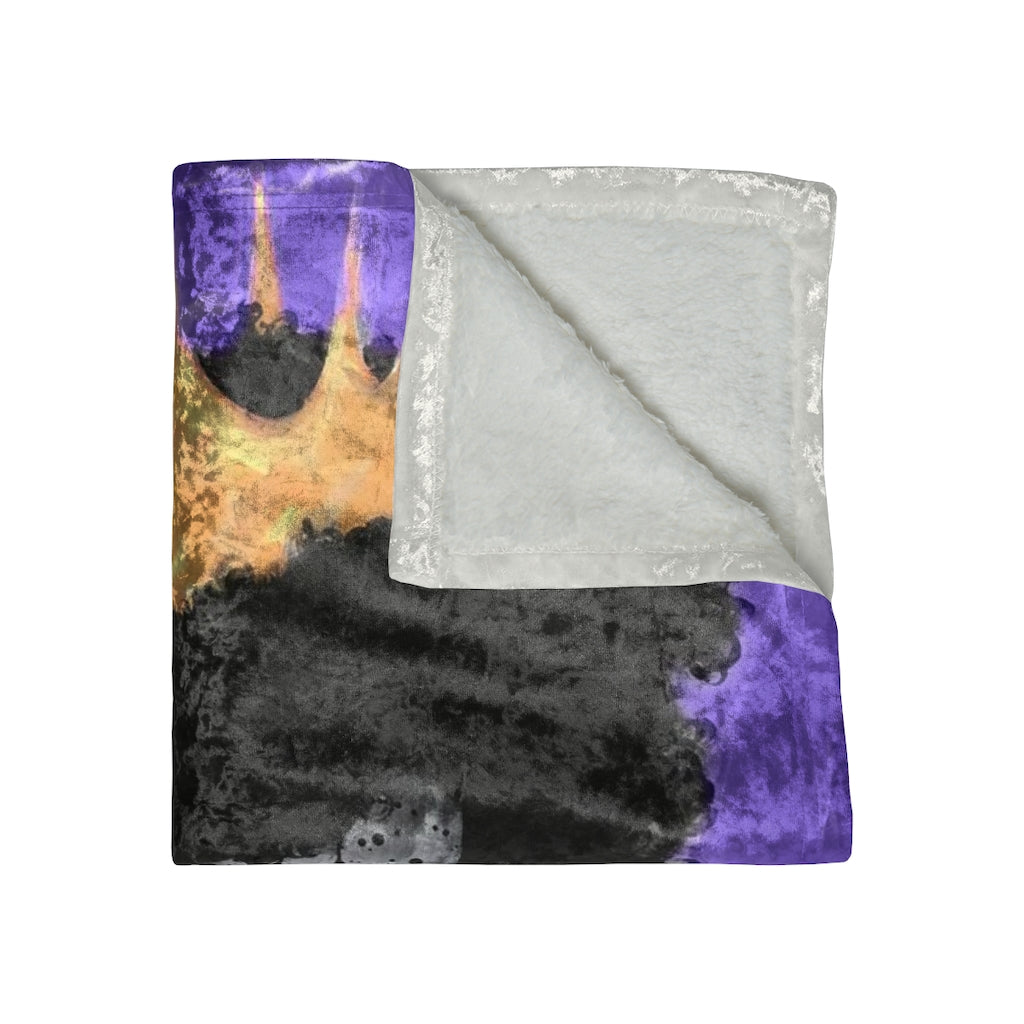 Naturally Queen II PURPLE Crushed Velvet Blanket