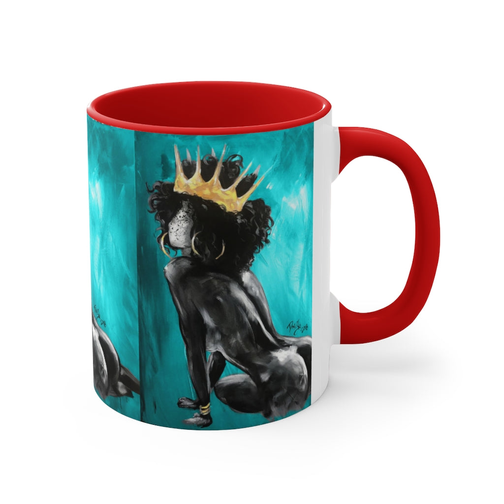 Naturally Queen VIII TEAL Accent Coffee Mug, 11oz