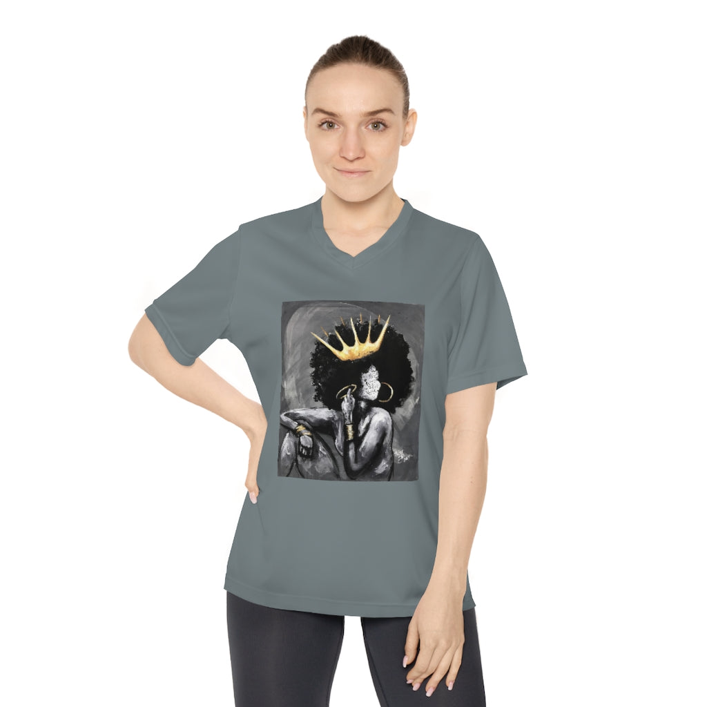 Naturally Queen VI Women's Performance V-Neck T-Shirt