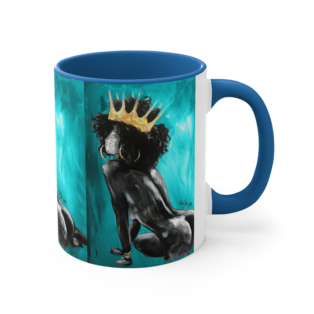 Naturally Queen VIII TEAL Accent Coffee Mug, 11oz