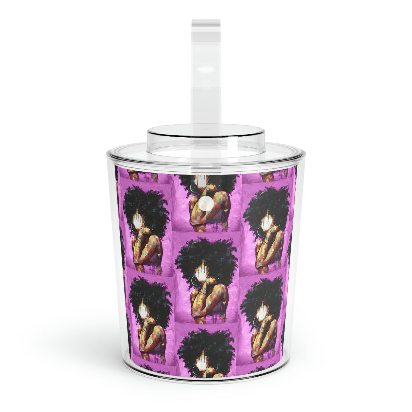 Naturally II PINK Ice Bucket with Tongs