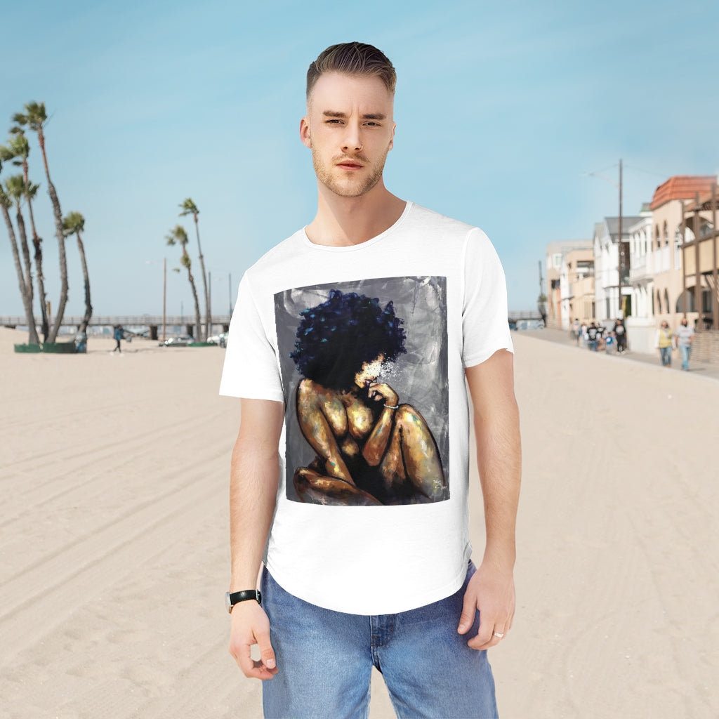 Naturally LV Men's Jersey Curved Hem Tee
