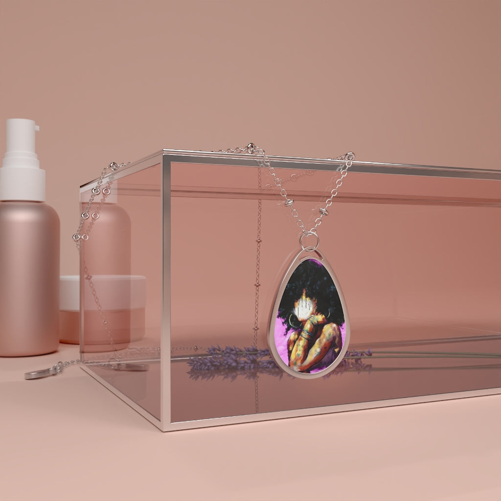 Naturally II PINK Oval Necklace