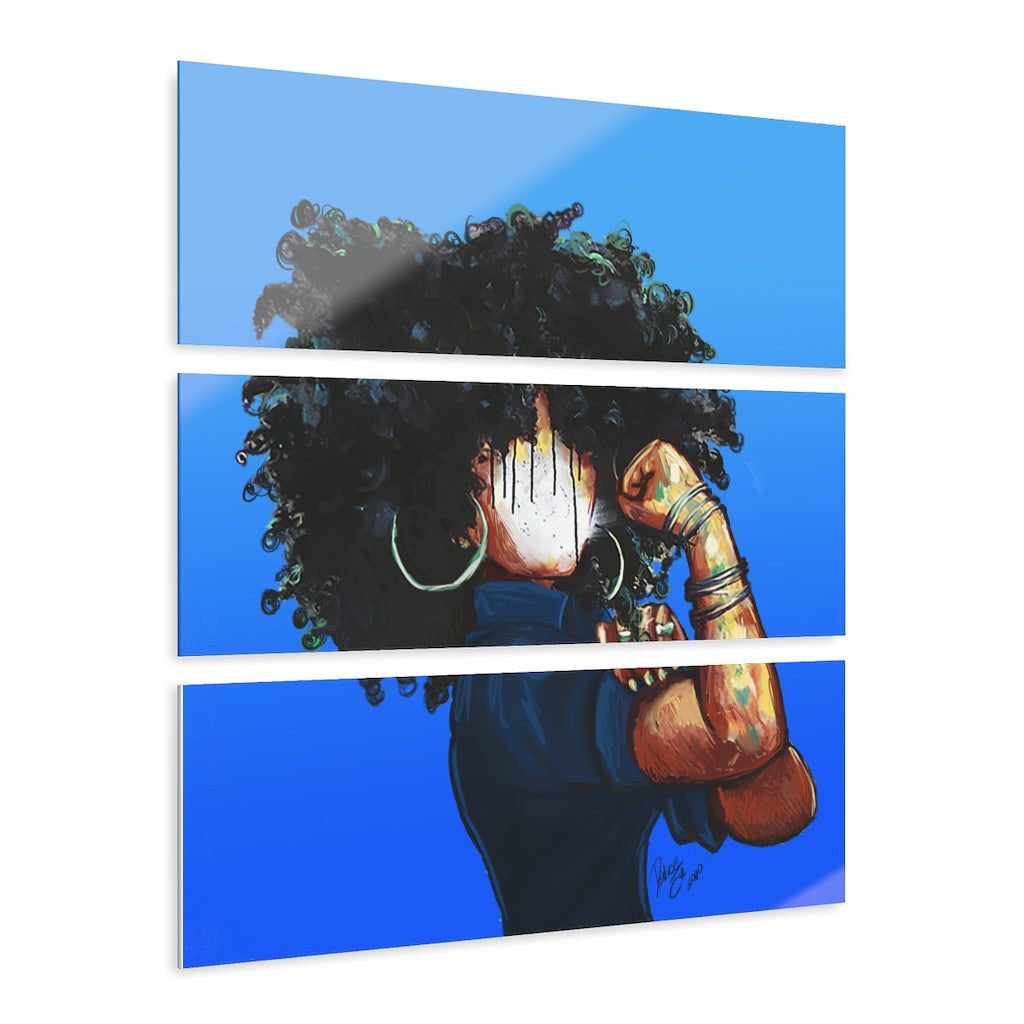 Naturally. the Riveter BLUE Acrylic Prints (Triptych)