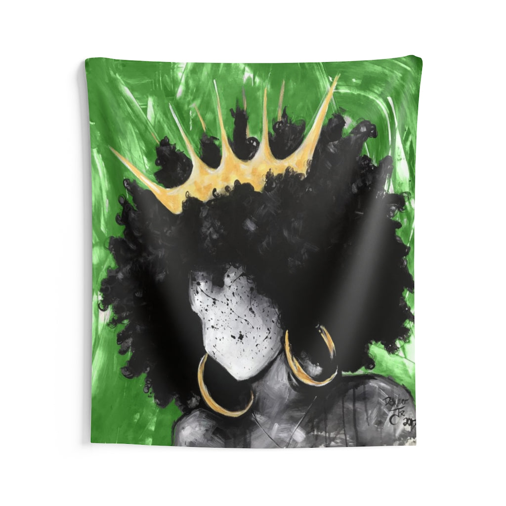 Naturally Queen III GREEN Indoor Wall Tapestries