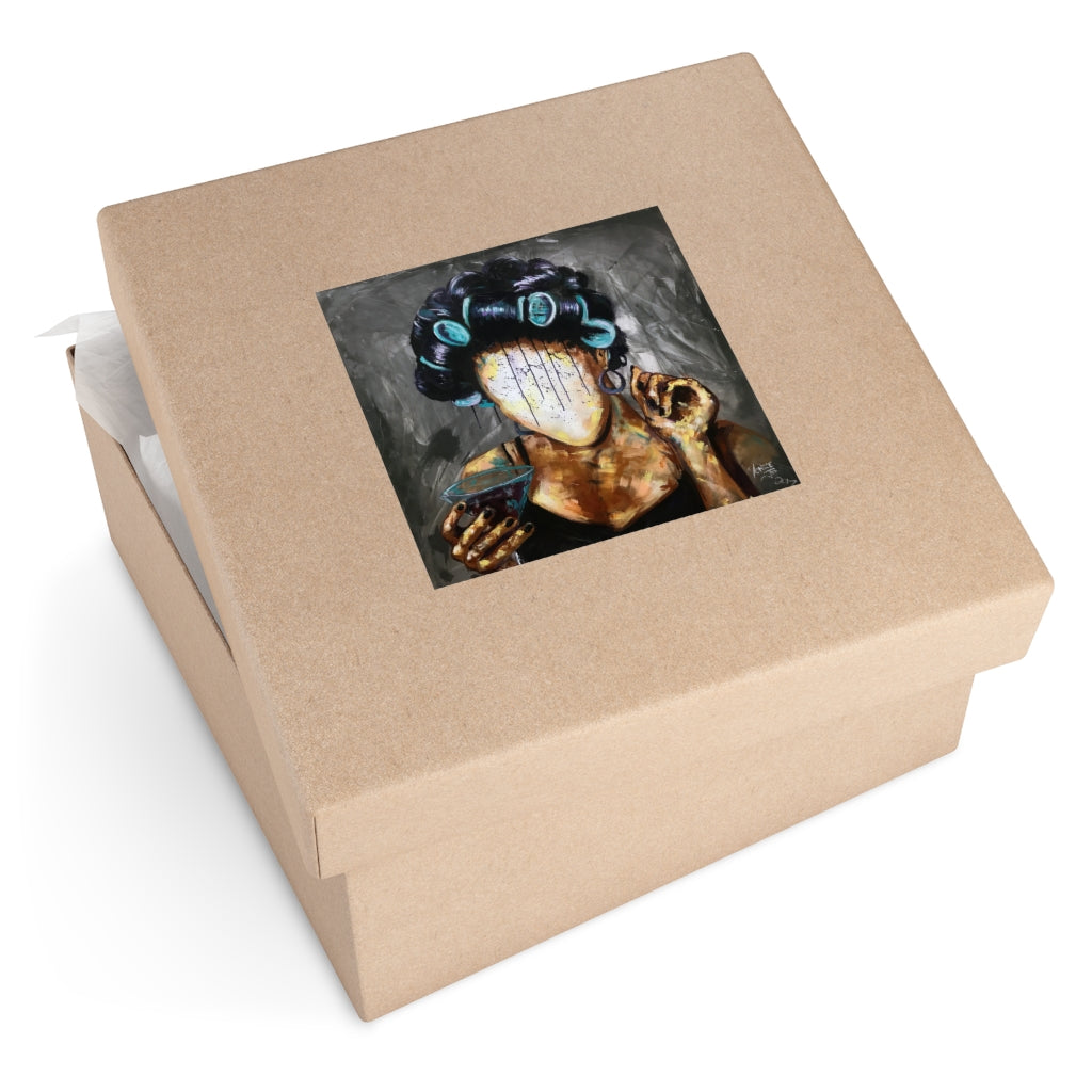 Undressed X Square Vinyl Stickers