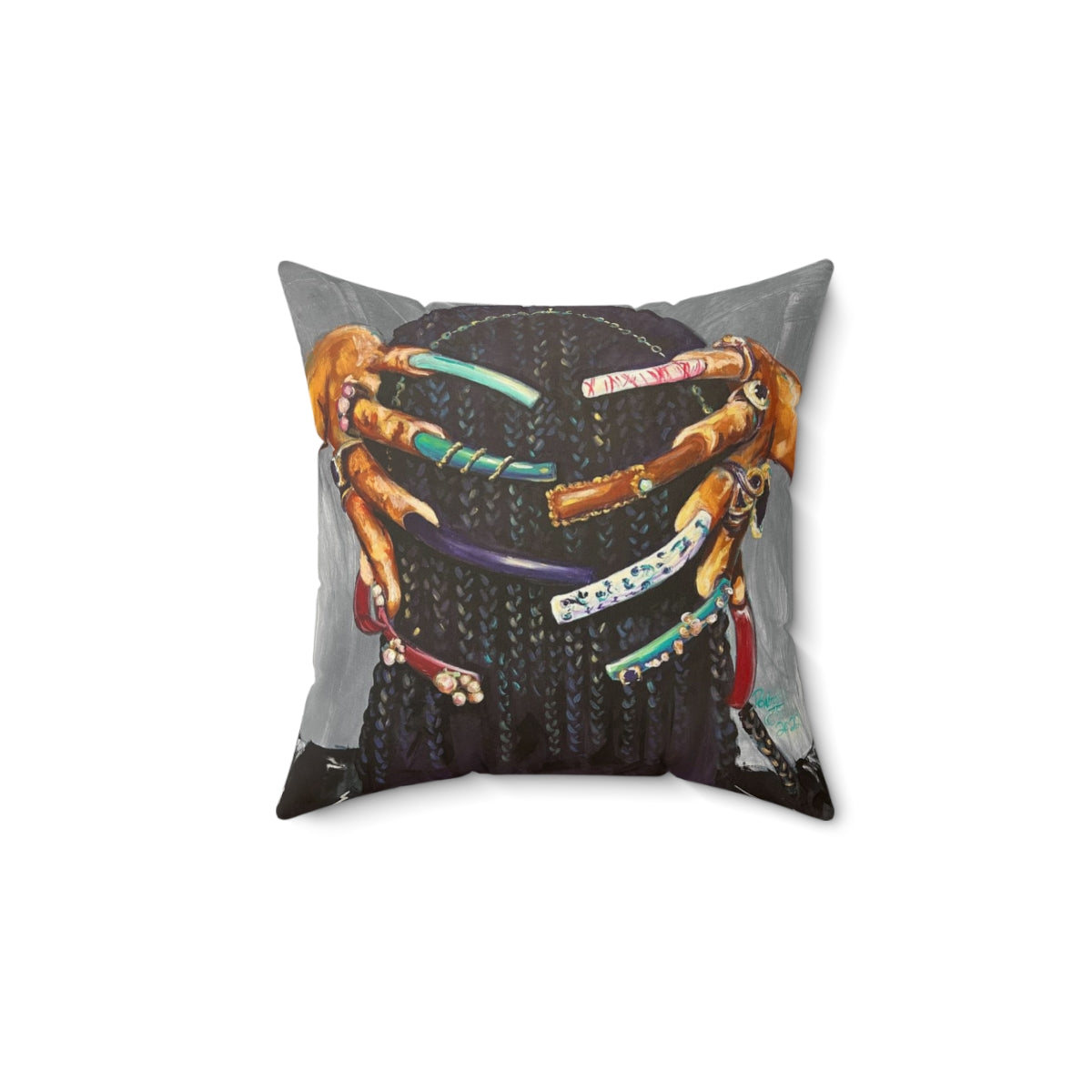 Naturally The Culture I Faux Suede Square Pillow Case