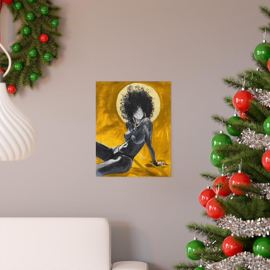 Naturally Nude V GOLD Premium Matte vertical posters