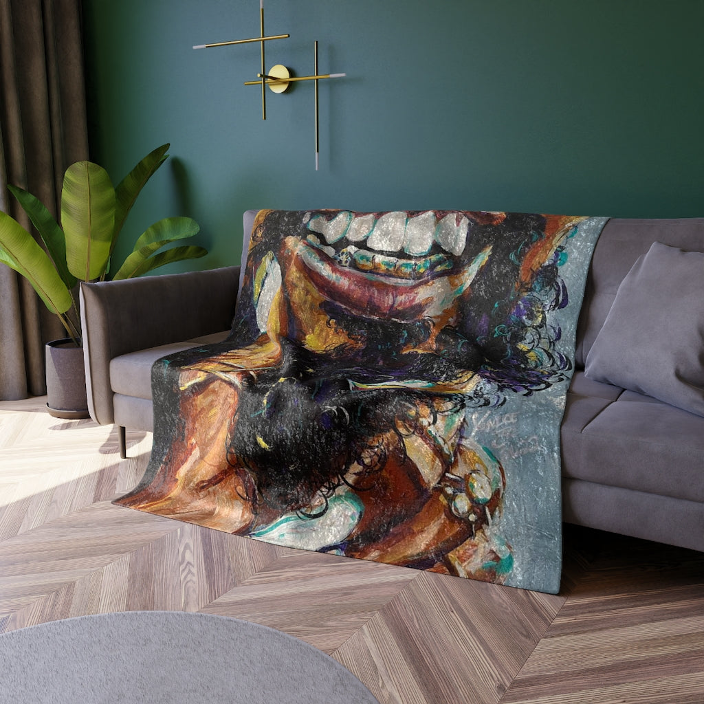 Naturally Black Love XI Crushed Velvet Blanket