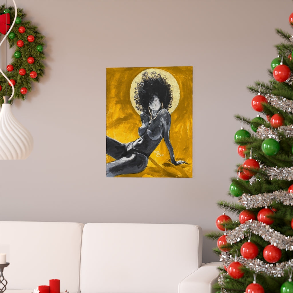 Naturally Nude V GOLD Premium Matte vertical posters