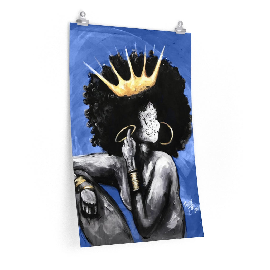 Naturally Queen VI BLUE Premium Matte vertical posters