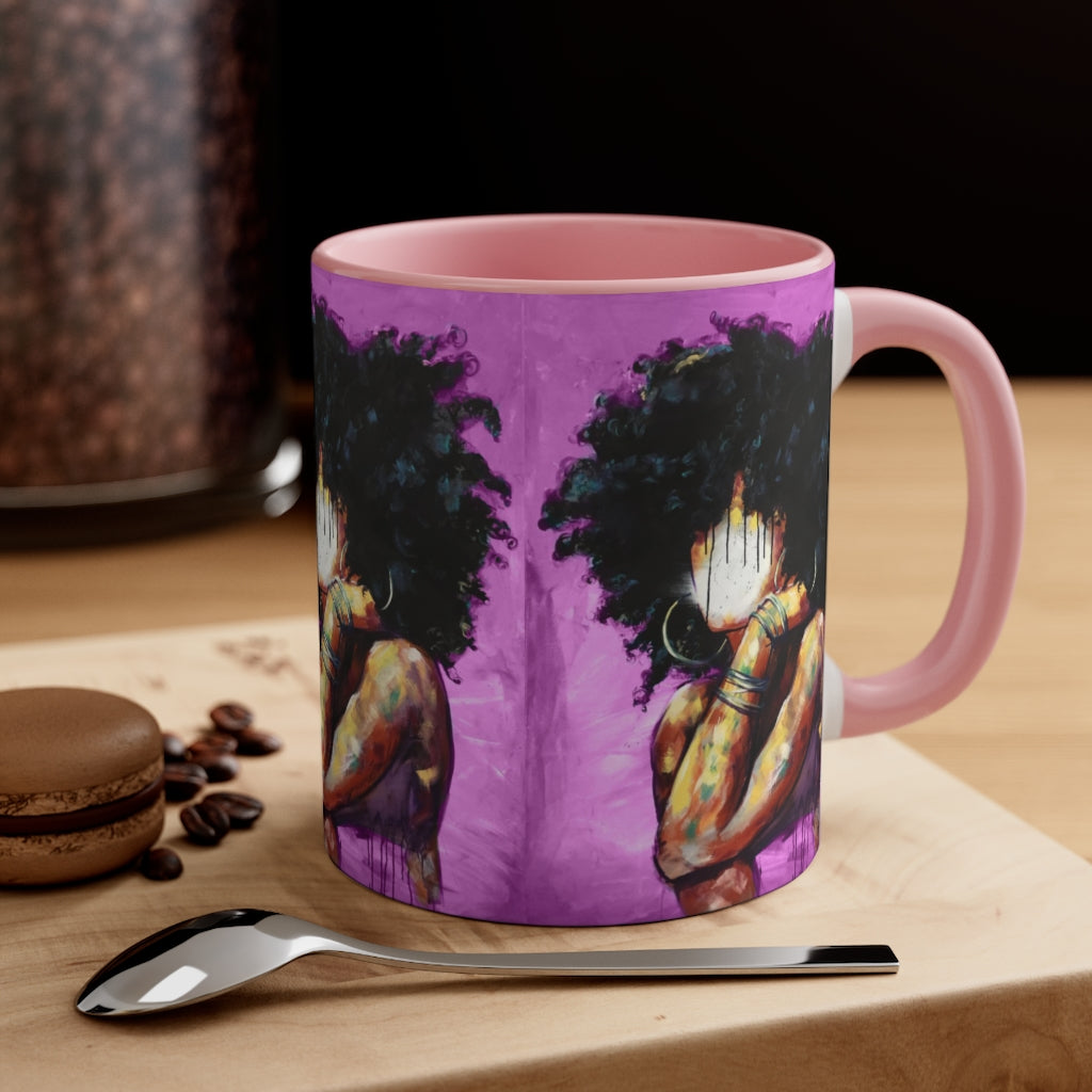 Naturally II PINK Accent Coffee Mug, 11oz