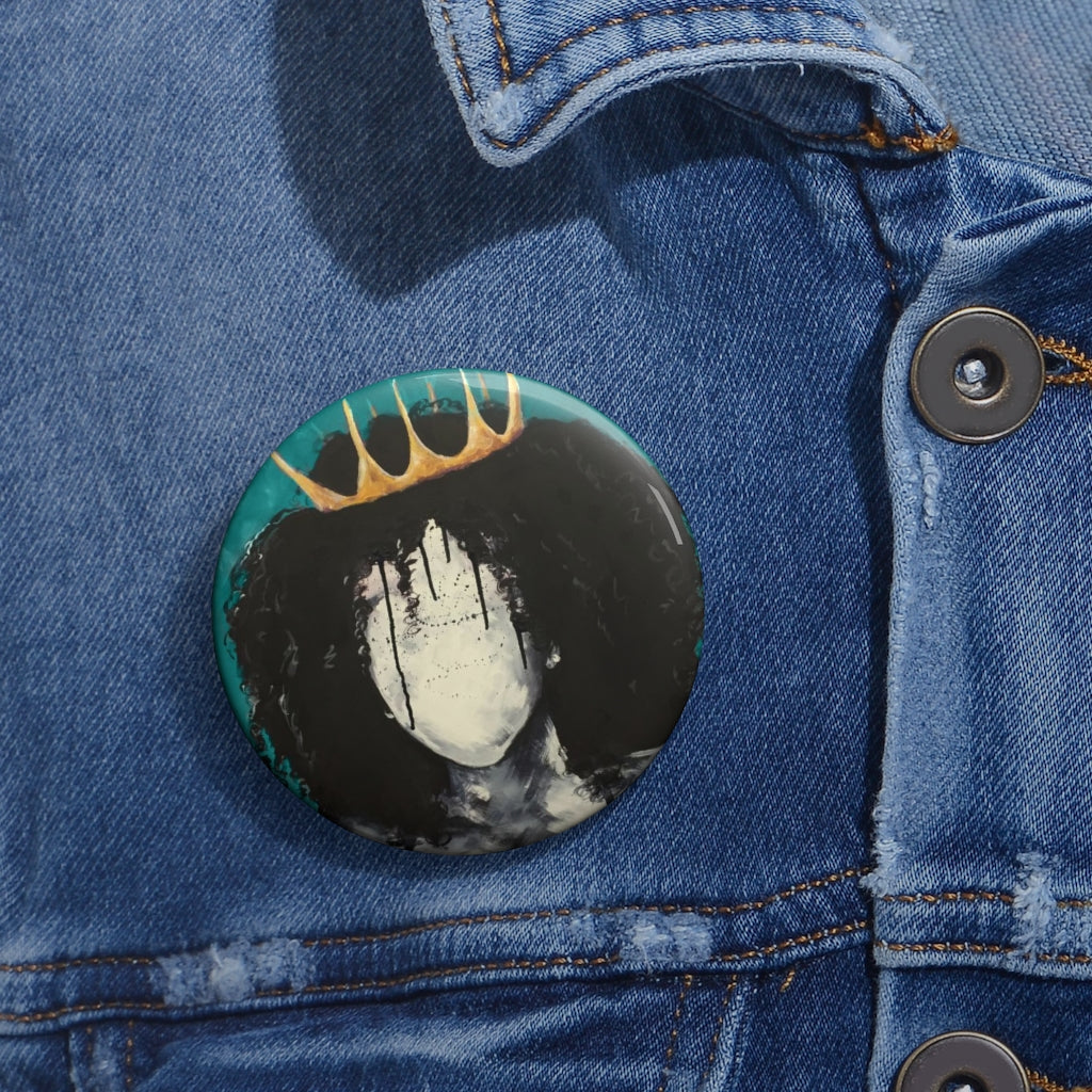 Naturally QUEEN TEAL Pin Buttons