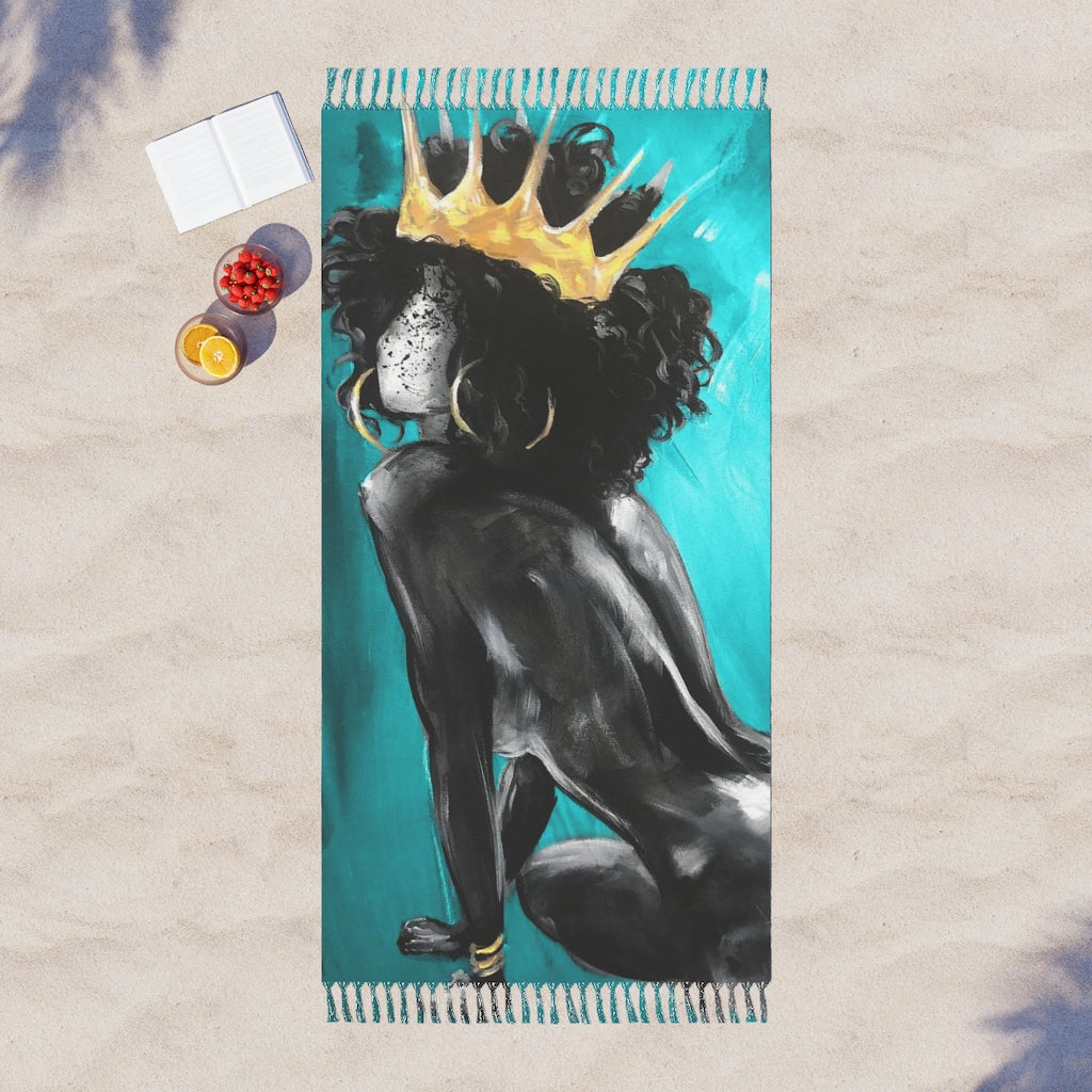 Naturally Queen VIII TEAL Boho Beach Cloth