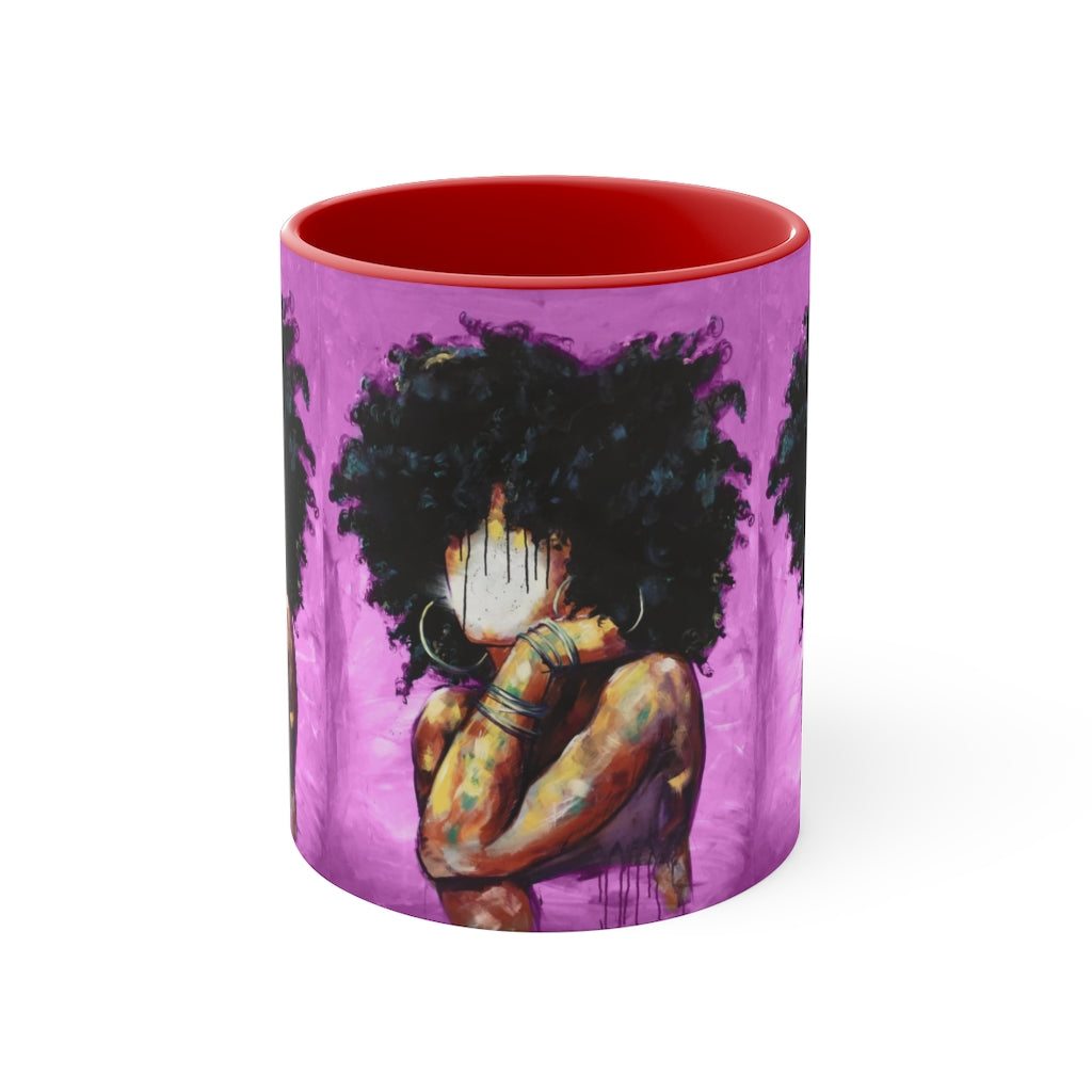 Naturally II PINK Accent Coffee Mug, 11oz