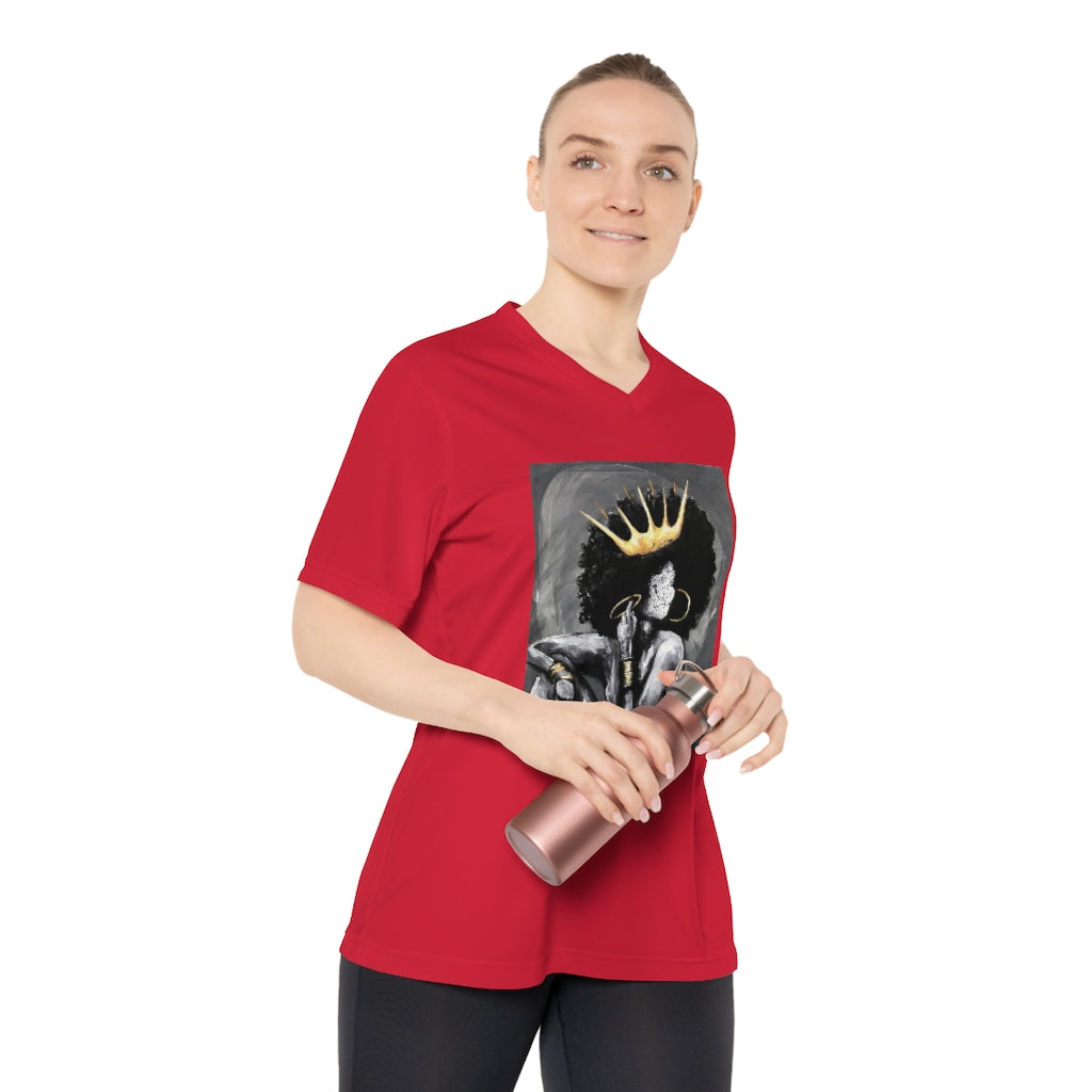 Naturally Queen VI Women's Performance V-Neck T-Shirt