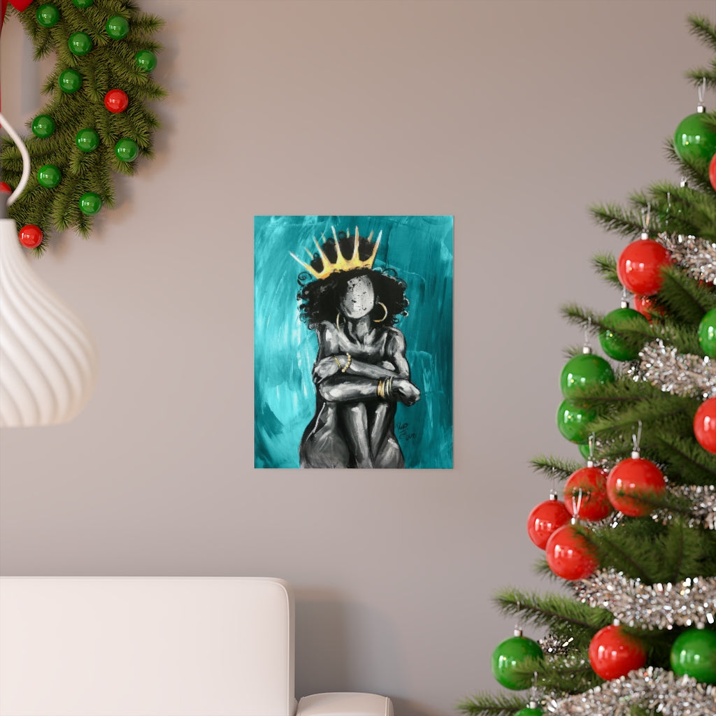 Naturally Queen IX TEAL Premium Matte vertical posters
