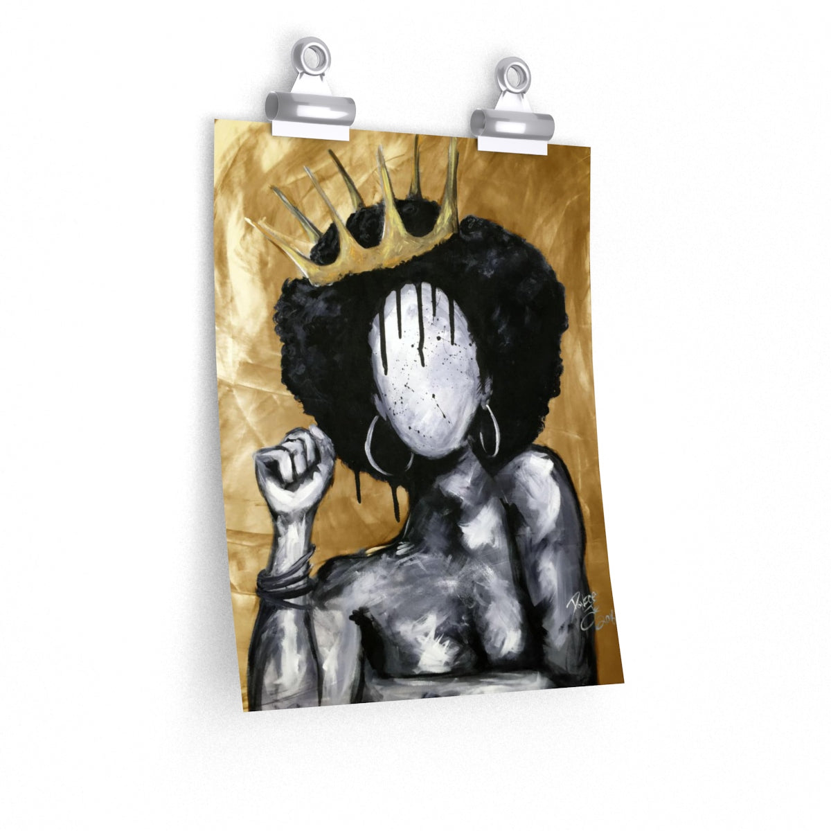 Naturally Queen I GOLD Premium Matte vertical posters