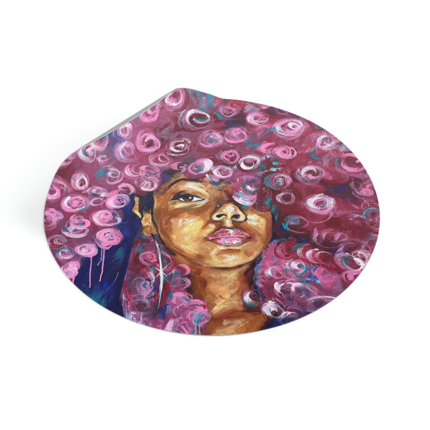 Naturally Rosado Round Vinyl Stickers