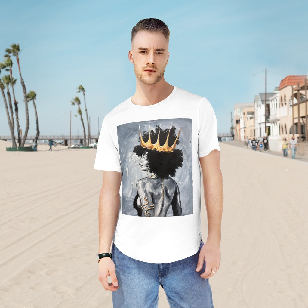 Naturally Queen XXII Men's Jersey Curved Hem Tee
