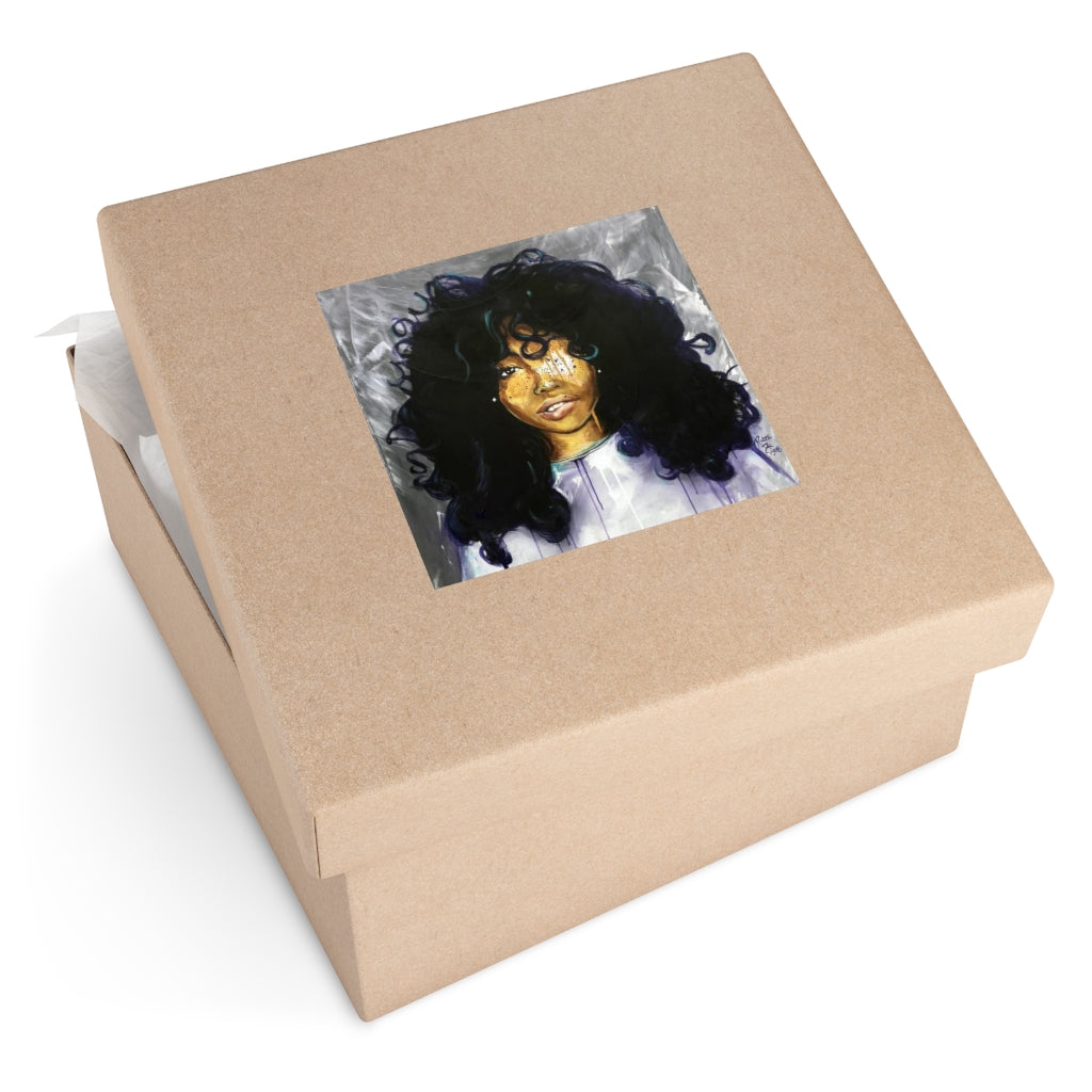Naturally Sza Square Vinyl Stickers