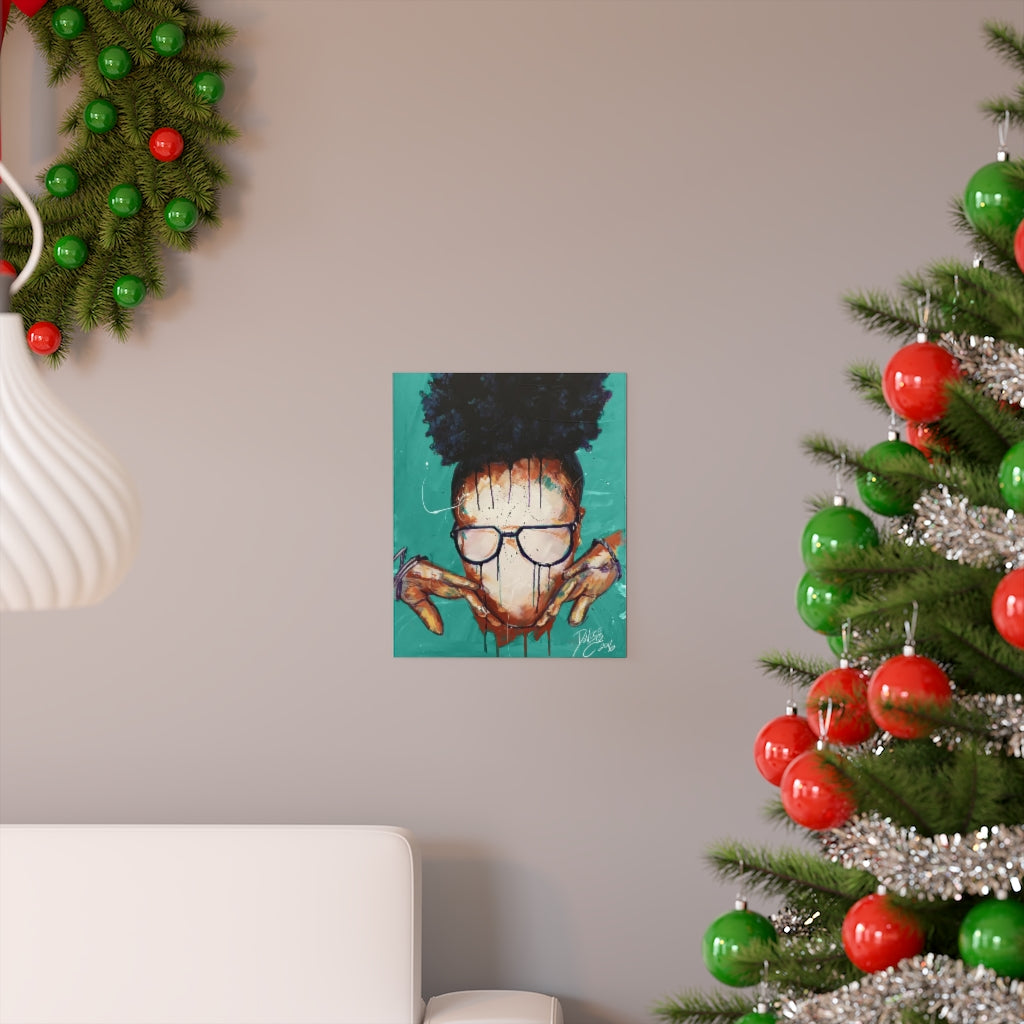 Naturally VIII TEAL Premium Matte vertical posters