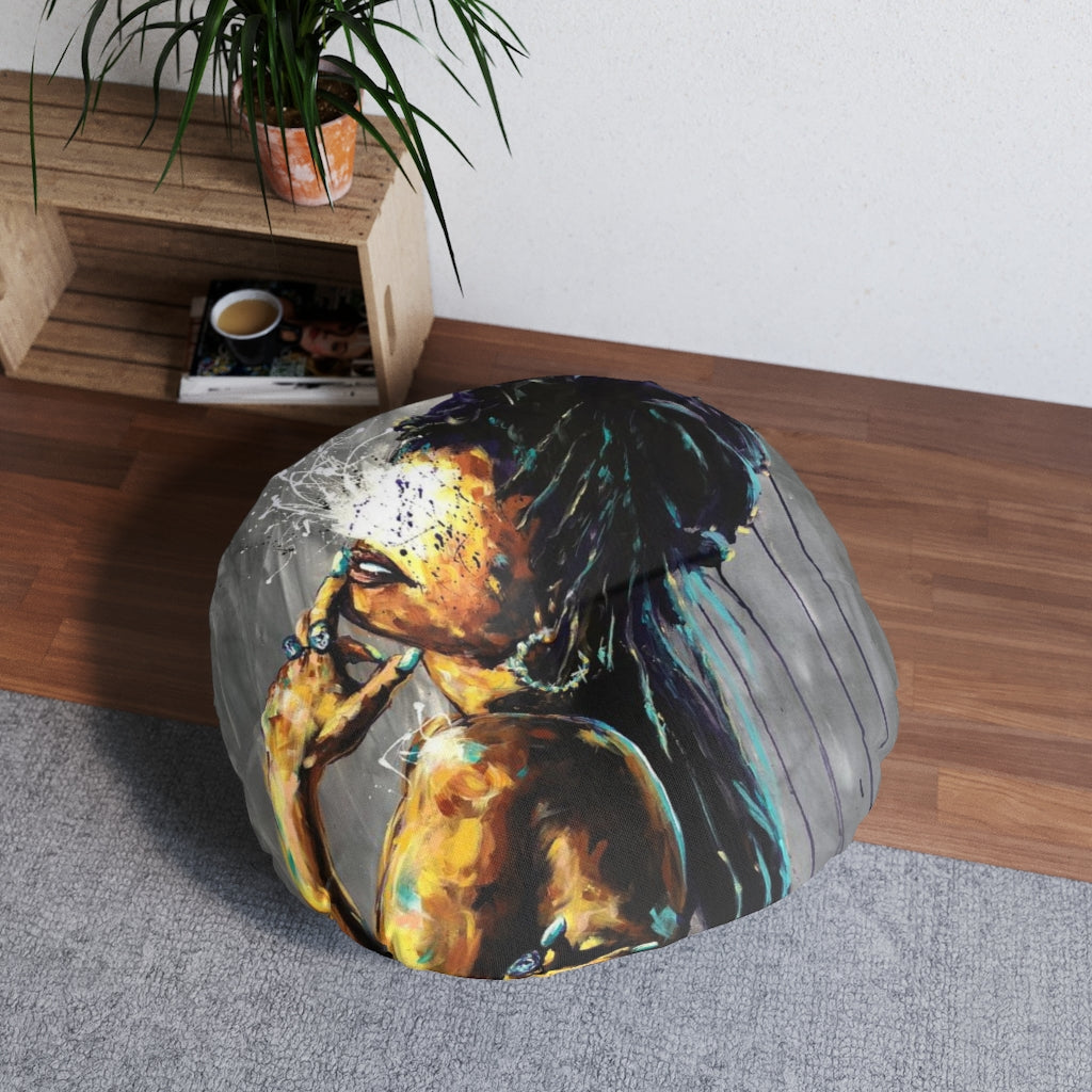 Naturally LVIII Tufted Floor Pillow, Round