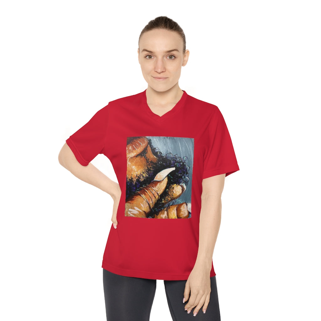 Naturally Black Love X Women's Performance V-Neck T-Shirt