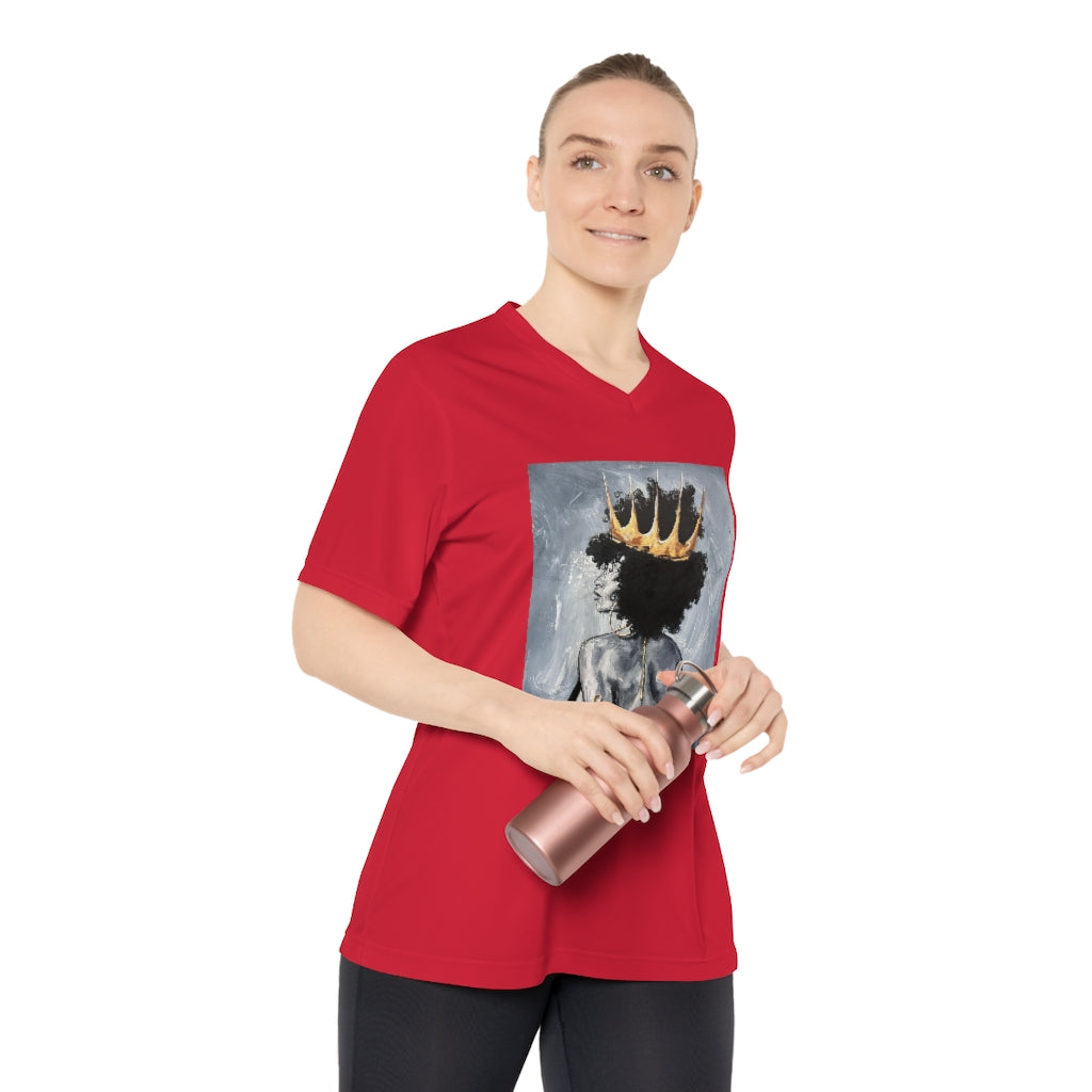 Naturally Queen XXII Women's Performance V-Neck T-Shirt
