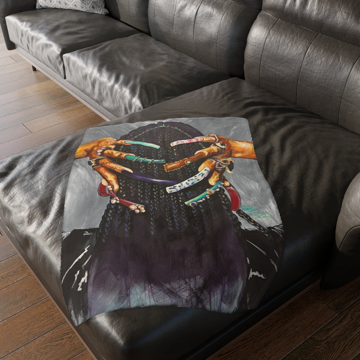 Naturally the Culture I Velveteen Minky Blanket (Two-sided print)