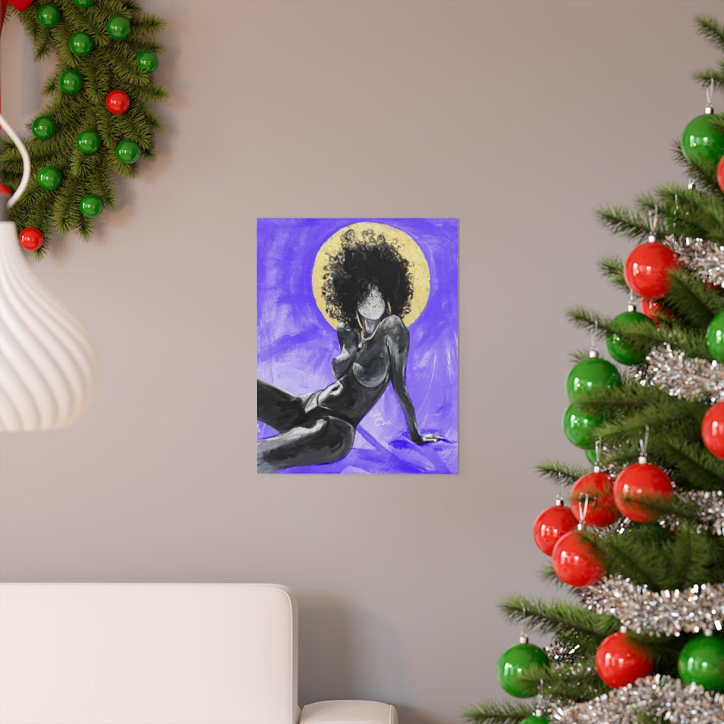 Naturally Nude III PURPLE Premium Matte vertical posters