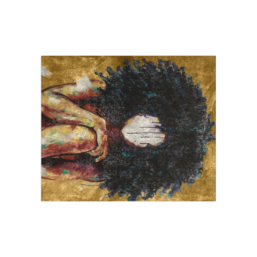 Naturally I GOLD Crushed Velvet Blanket