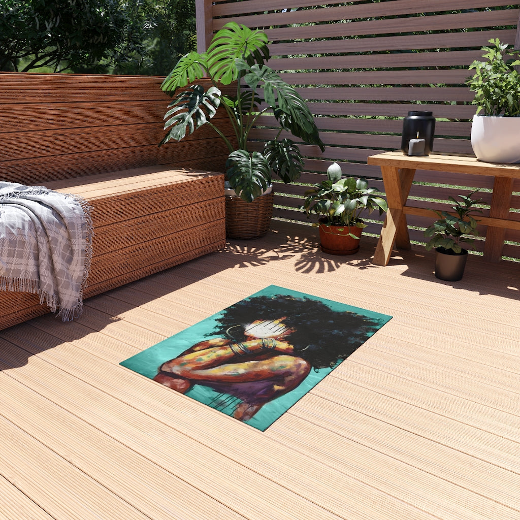 Naturally II TEAL Outdoor Rug