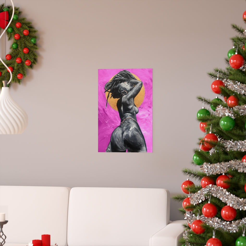 Naturally Nude V PINK Premium Matte vertical posters