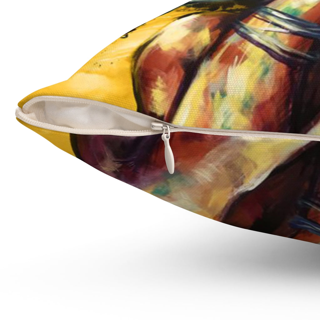 Naturally II GOLD Spun Polyester Square Pillow