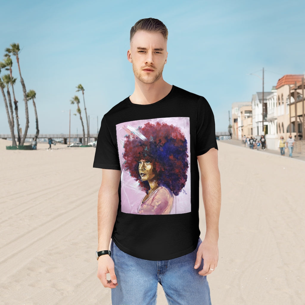 Naturally Kayla Madonna Men's Jersey Curved Hem Tee