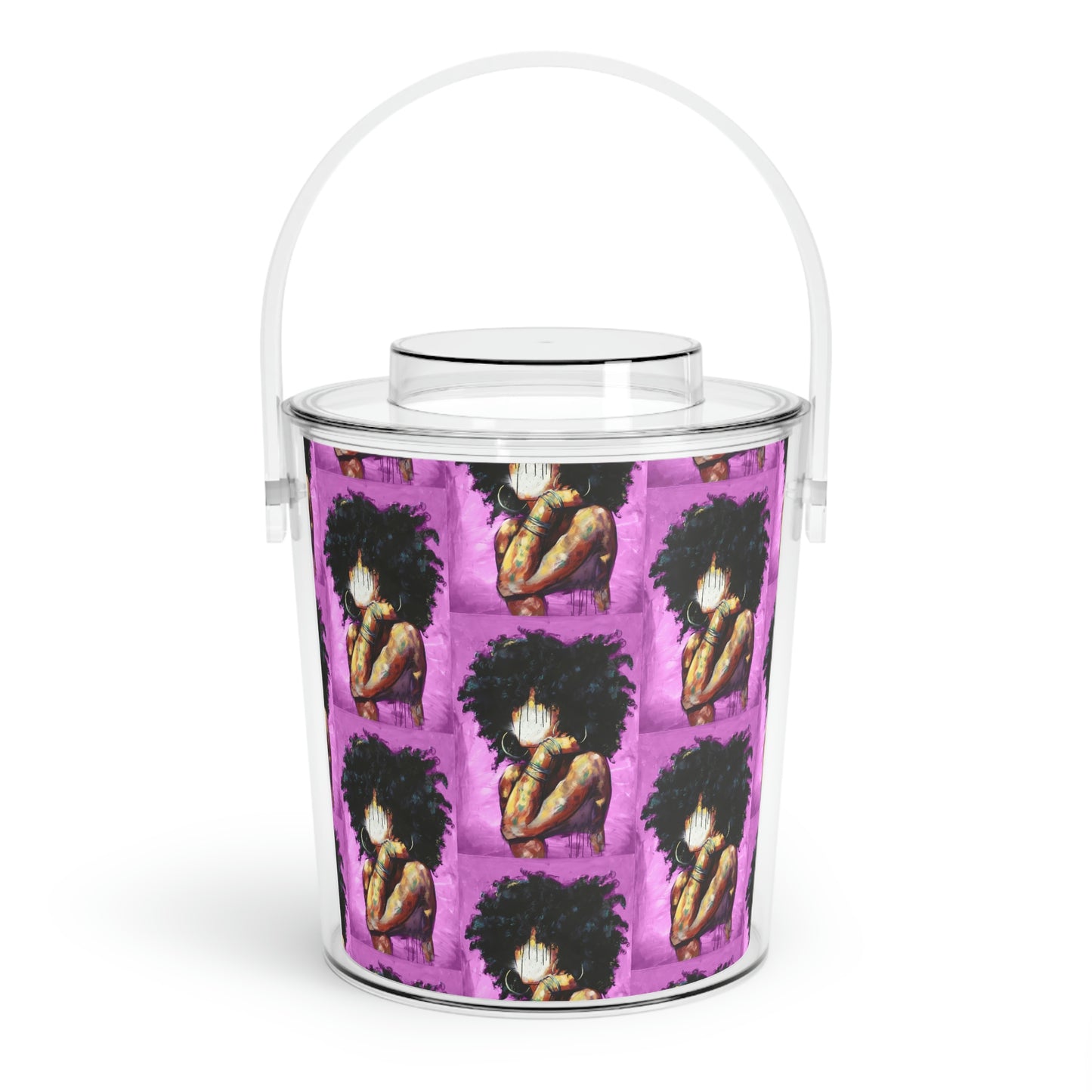 Naturally II PINK Ice Bucket with Tongs