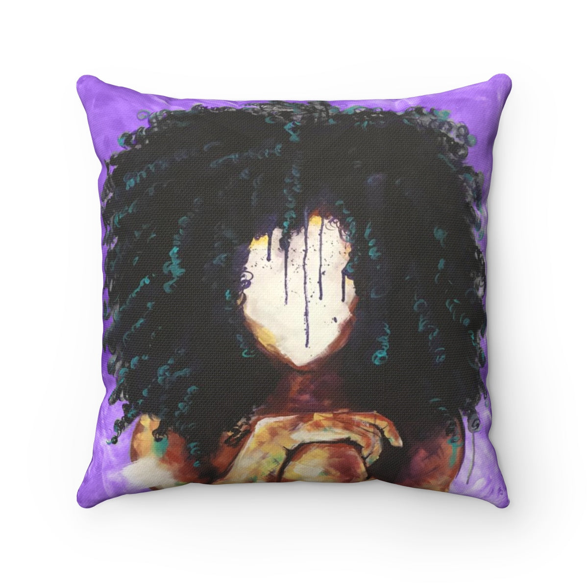 Naturally I PURPLE Spun Polyester Square Pillow