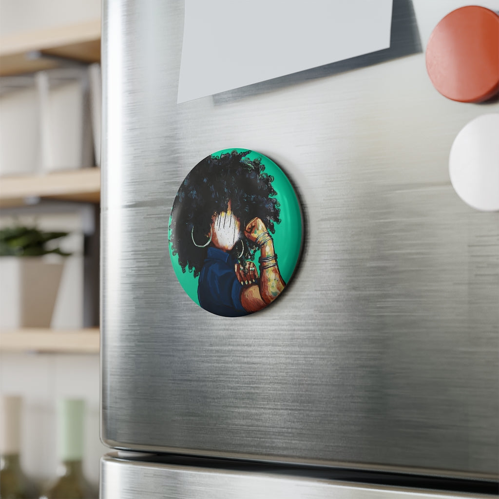Naturally the Riveter Button Magnet, Round (1 & 10 pcs)
