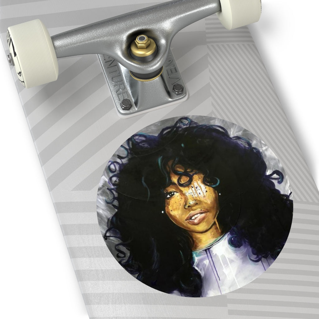 Naturally Sza Round Vinyl Stickers