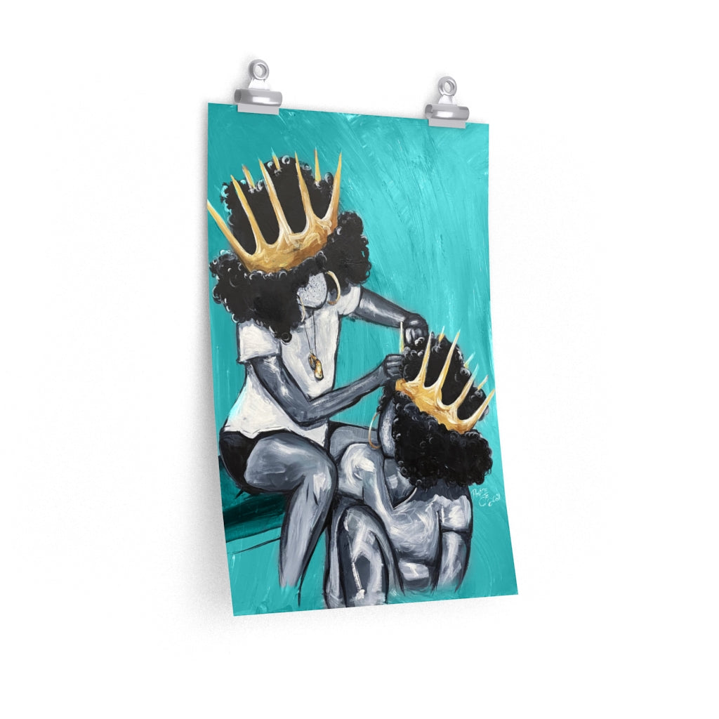 Naturally Queens TEAL Premium Matte vertical posters