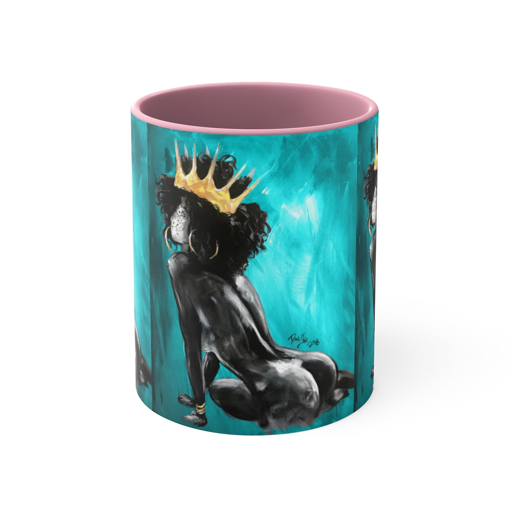 Naturally Queen VIII TEAL Accent Coffee Mug, 11oz