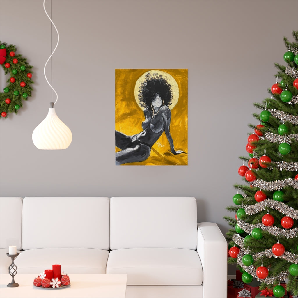 Naturally Nude V GOLD Premium Matte vertical posters