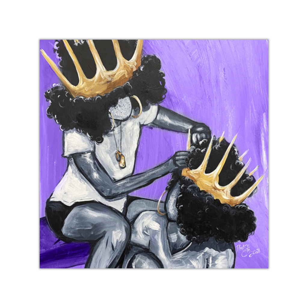 Naturally Queens PURPLE Square Vinyl Stickers