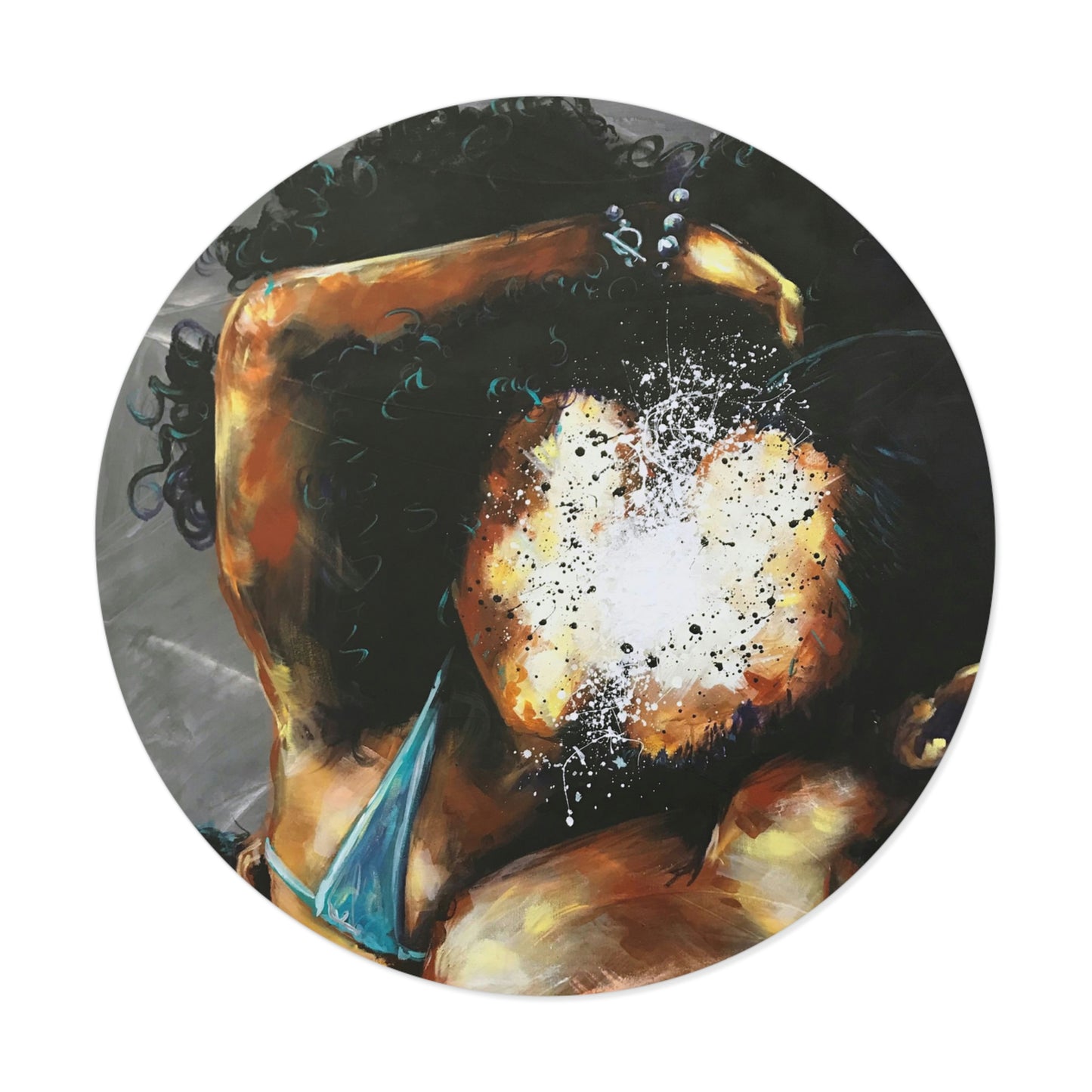 Naturally Black Love III Round Vinyl Stickers