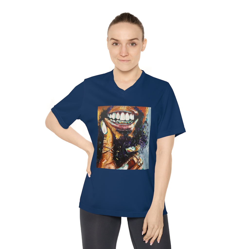 Naturally Black Love XI Women's Performance V-Neck T-Shirt