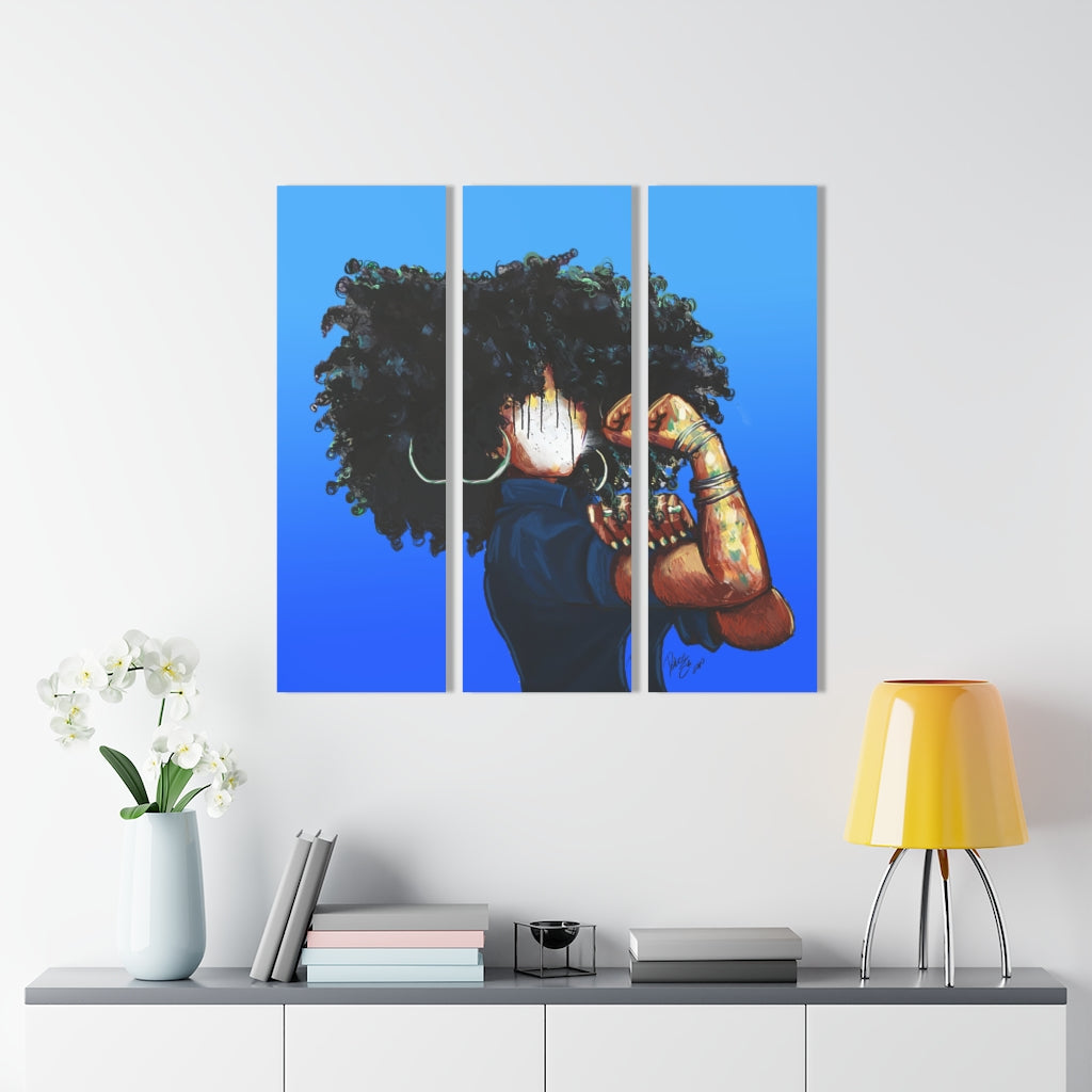 Naturally. the Riveter BLUE Acrylic Prints (Triptych)