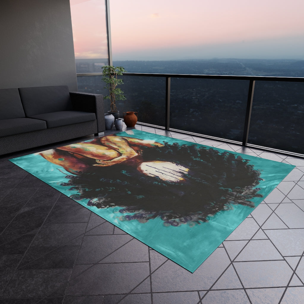 Naturally I TEAL Outdoor Rug