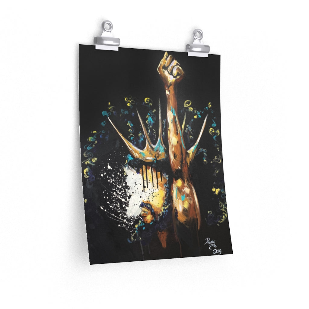 Naturally King Badu Premium Matte vertical posters